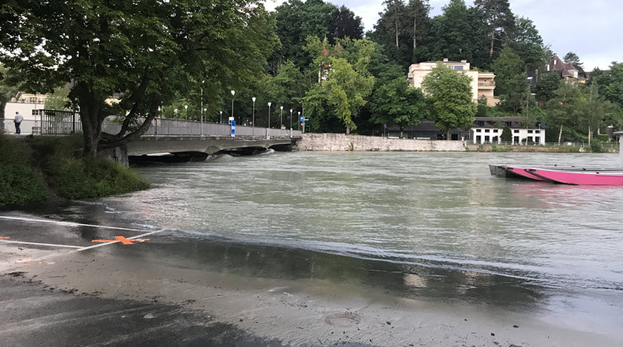 Das Hochwasserrisiko in Flüssen nimmt tendenziell zu, vor allem im Winter, da dann die Niederschläge zunehmen.